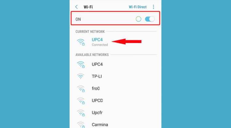 Android shows WiFi is connected