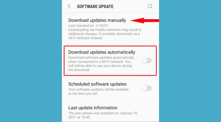 Android-download-software-updates