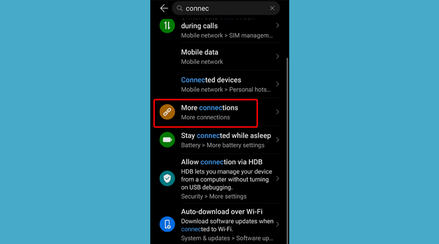 Android shows more connections