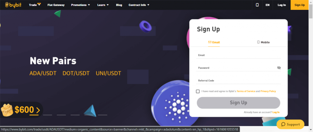 bybit sign up