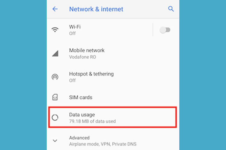 android data usage