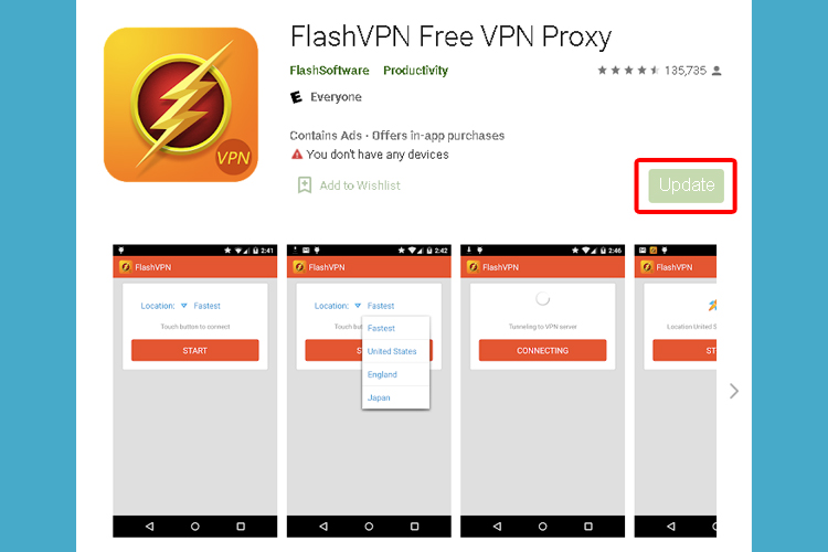 update flash vpn