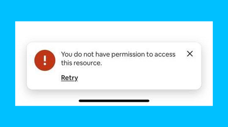 you don't have permission to access this resource error