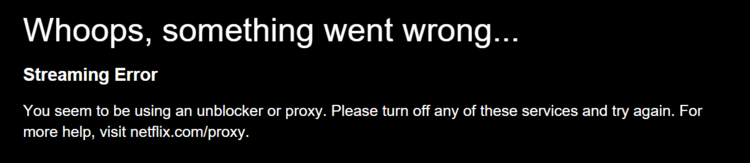 netflix proxy error