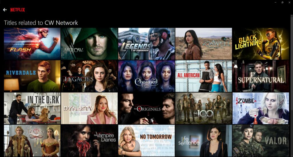 Netflix CW titles