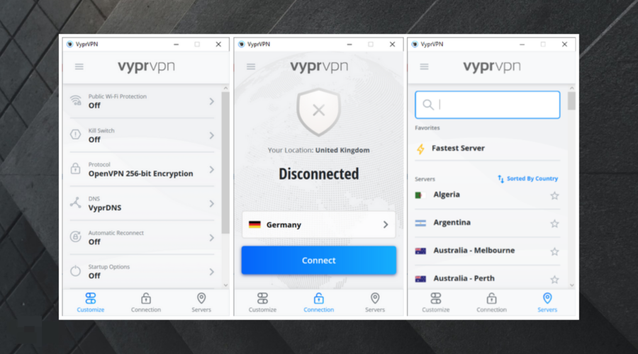 VyperVPN disconnected