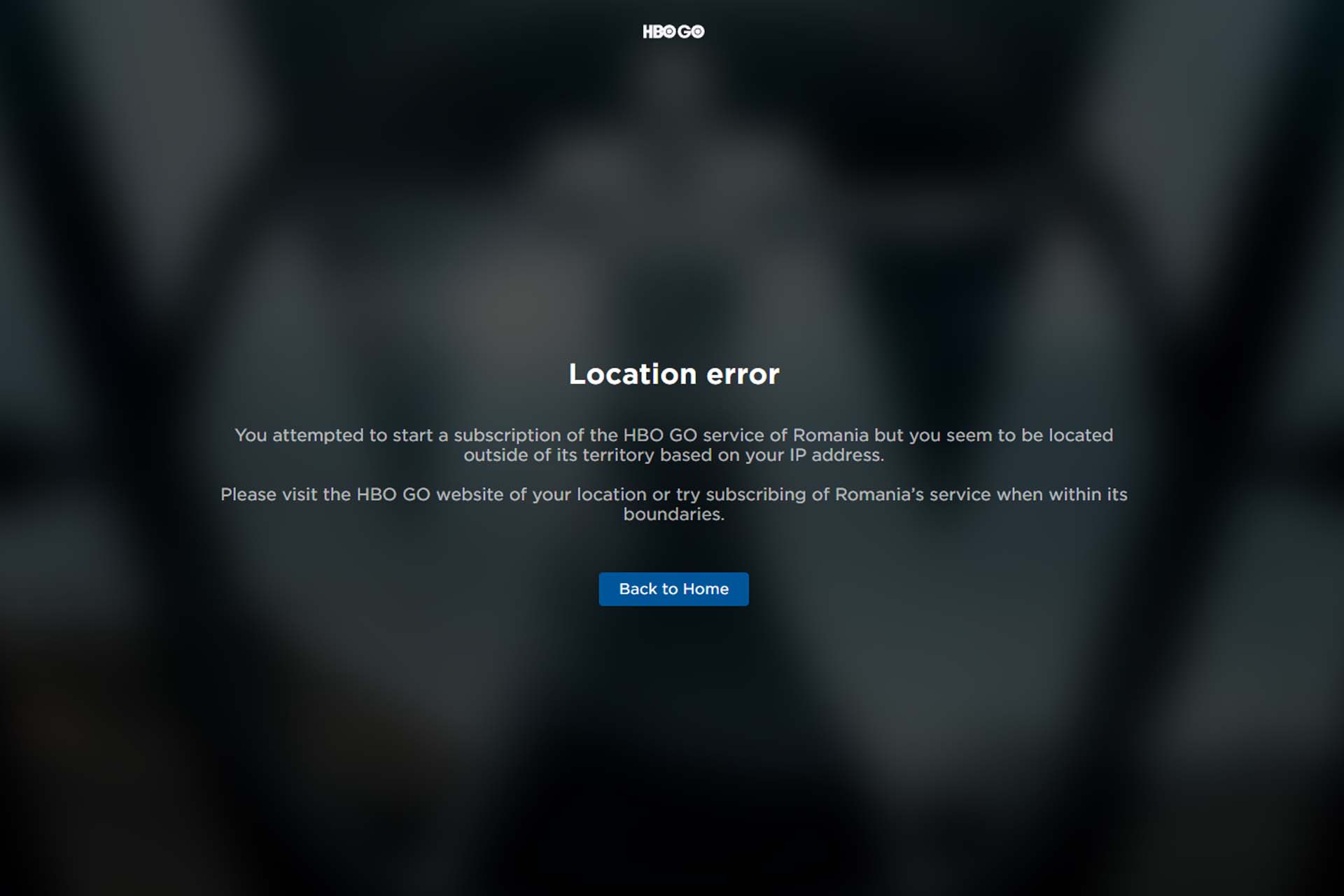 Fix HBO Go Location Error, Out of Service Region in 5 Steps
