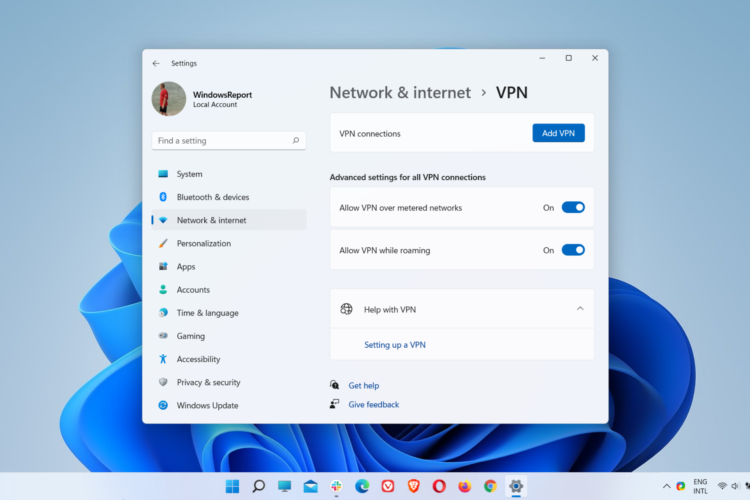 Windows 11 VPN server built-in VPN