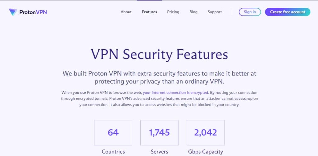 ProtonVPN VPNCentral