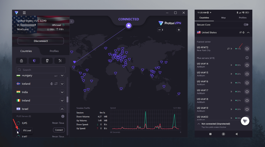 ProtonVPN switch server