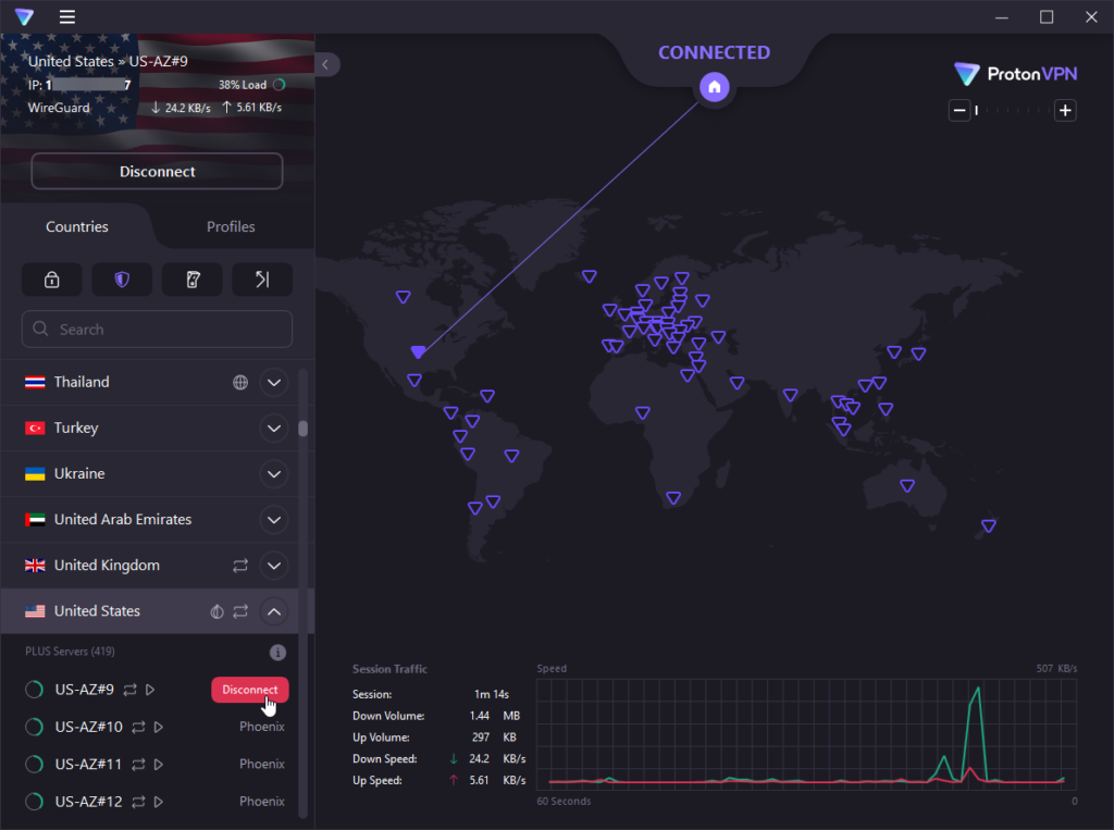 ProtonVPN server locations