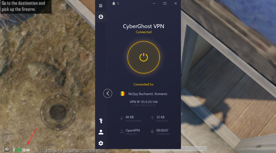 Low ping VPN for PUBG