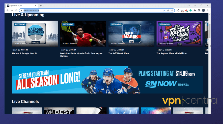 how to watch sportsnetnow in the usa