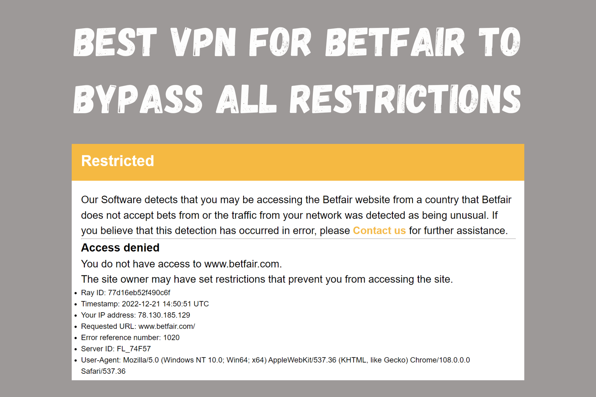 Best VPN for Betfair