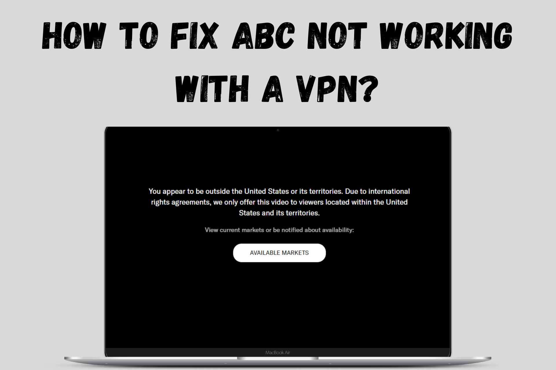 ABC not working with VPN