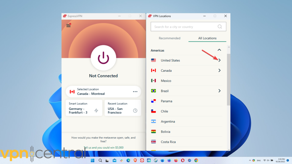 ExpressVPN list of available countries