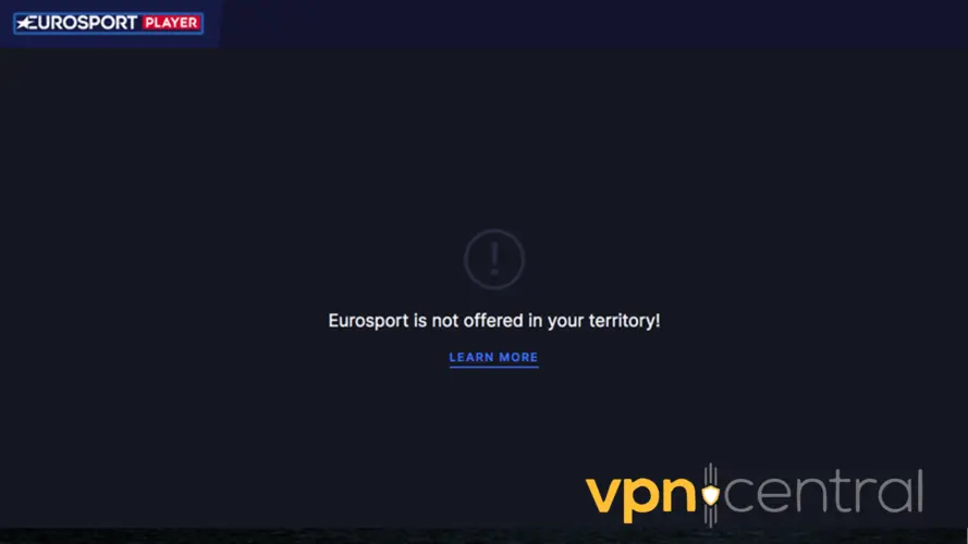 eurosport player vpn not working