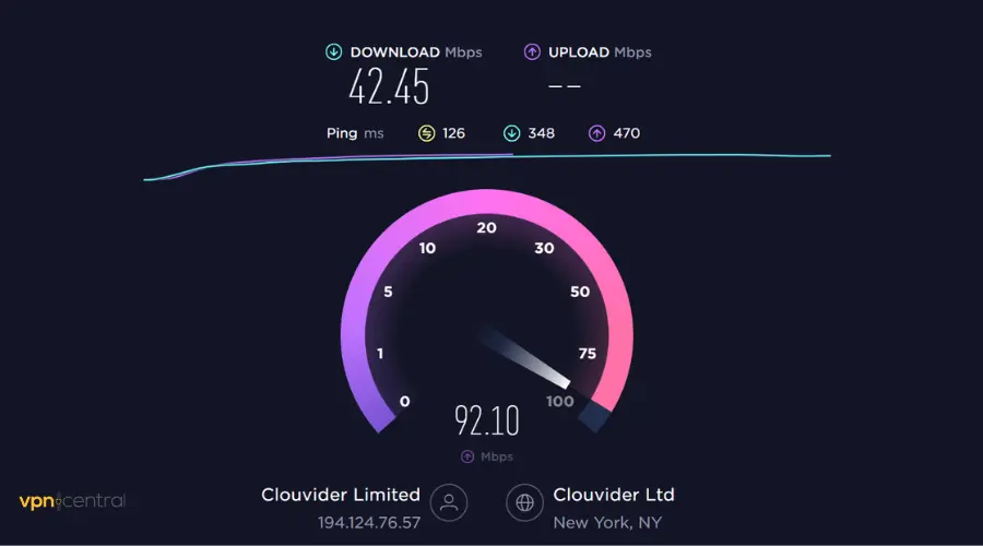 speedtest to see why clash of clans is not working