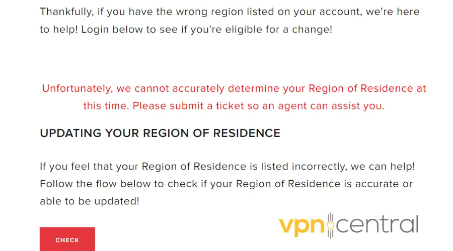 valorant cannot determine region of residence