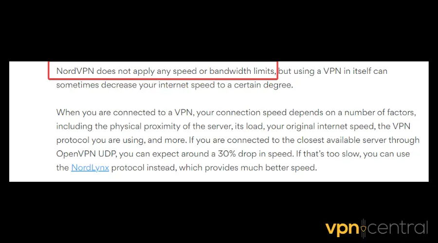 vpn bandwidth limits