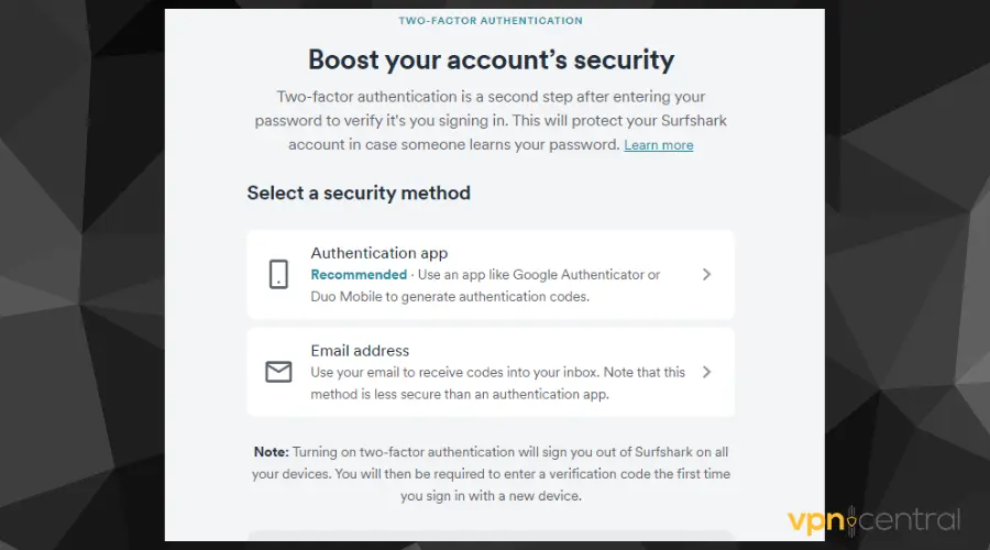 enable multi-factor authentication