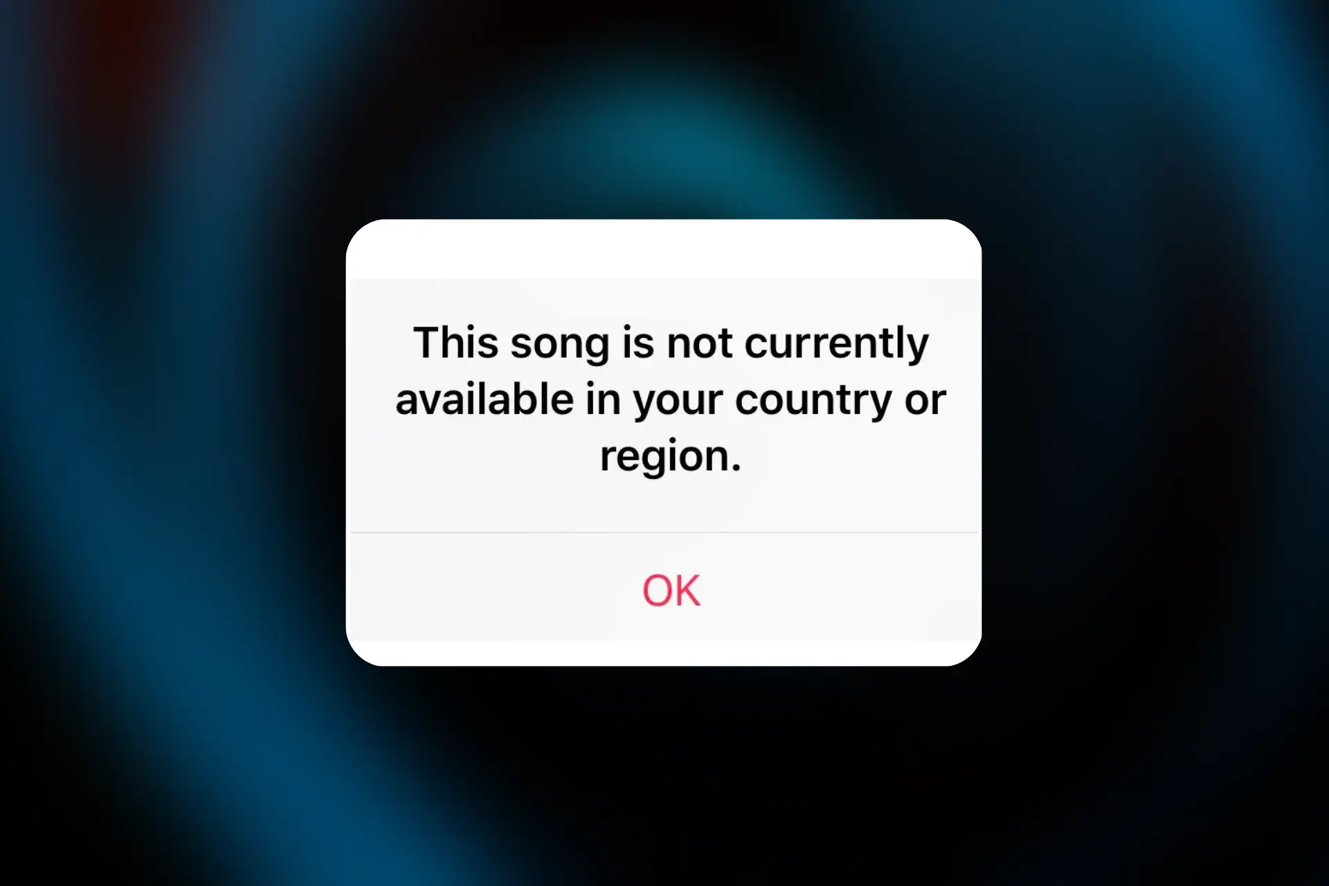 this song is not currently available in your country or region iphone