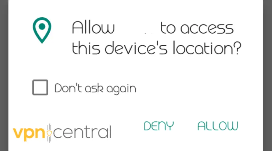 device location permission prompt