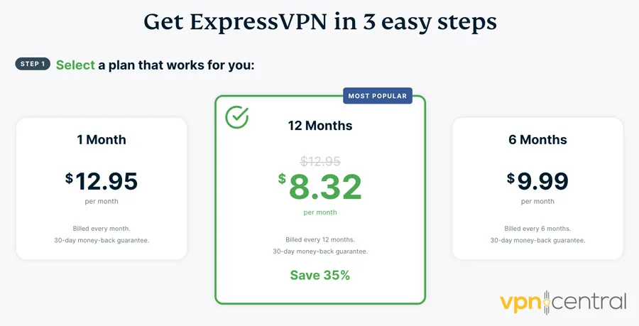 Choosing ExpressVPN Subscription Plan