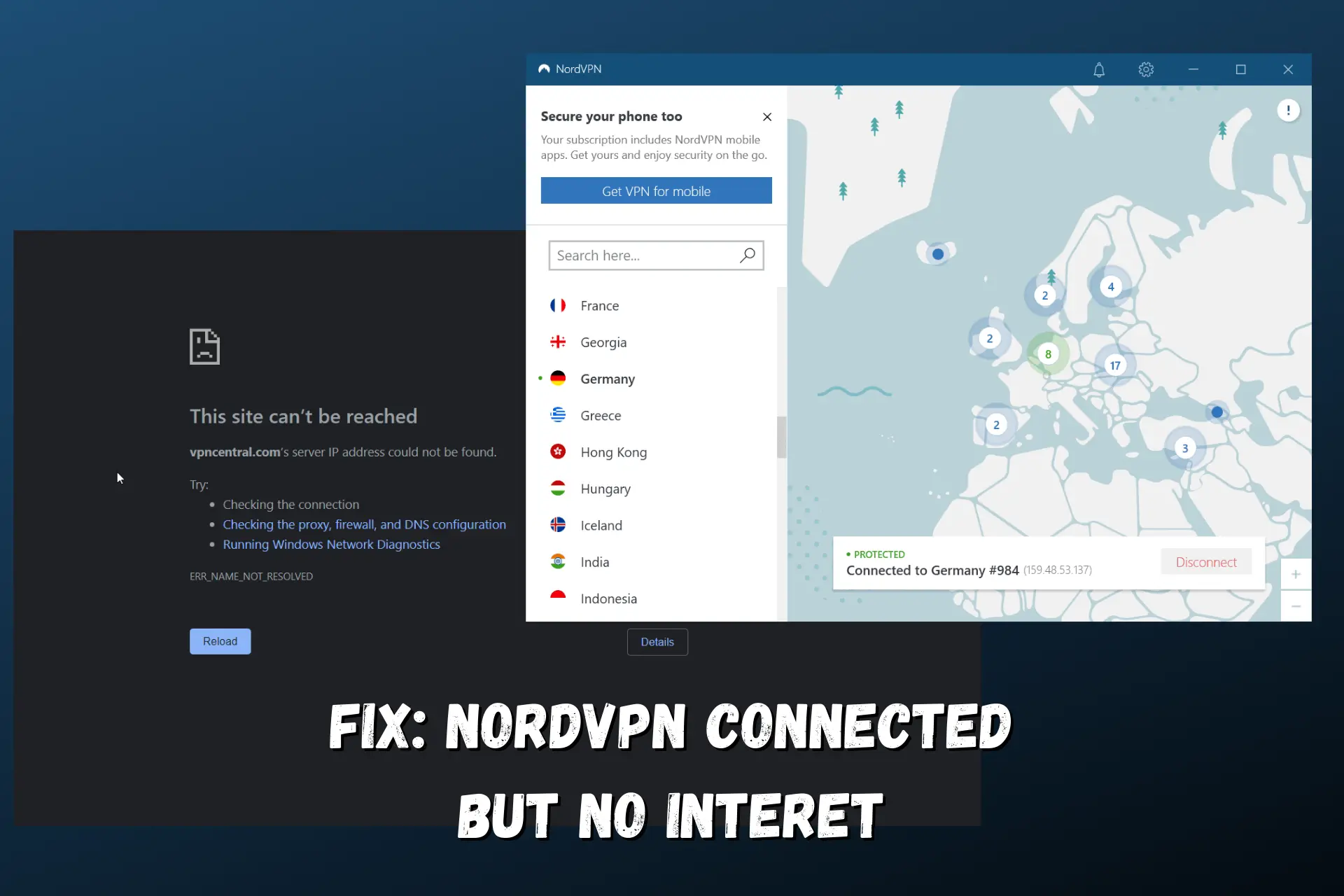 NordVPN Connected But No internet