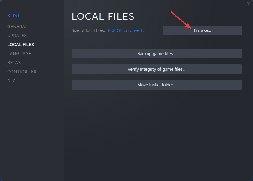 steam rust local files browse