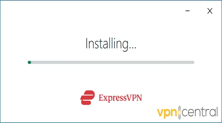 ExpressVPN installation screen
