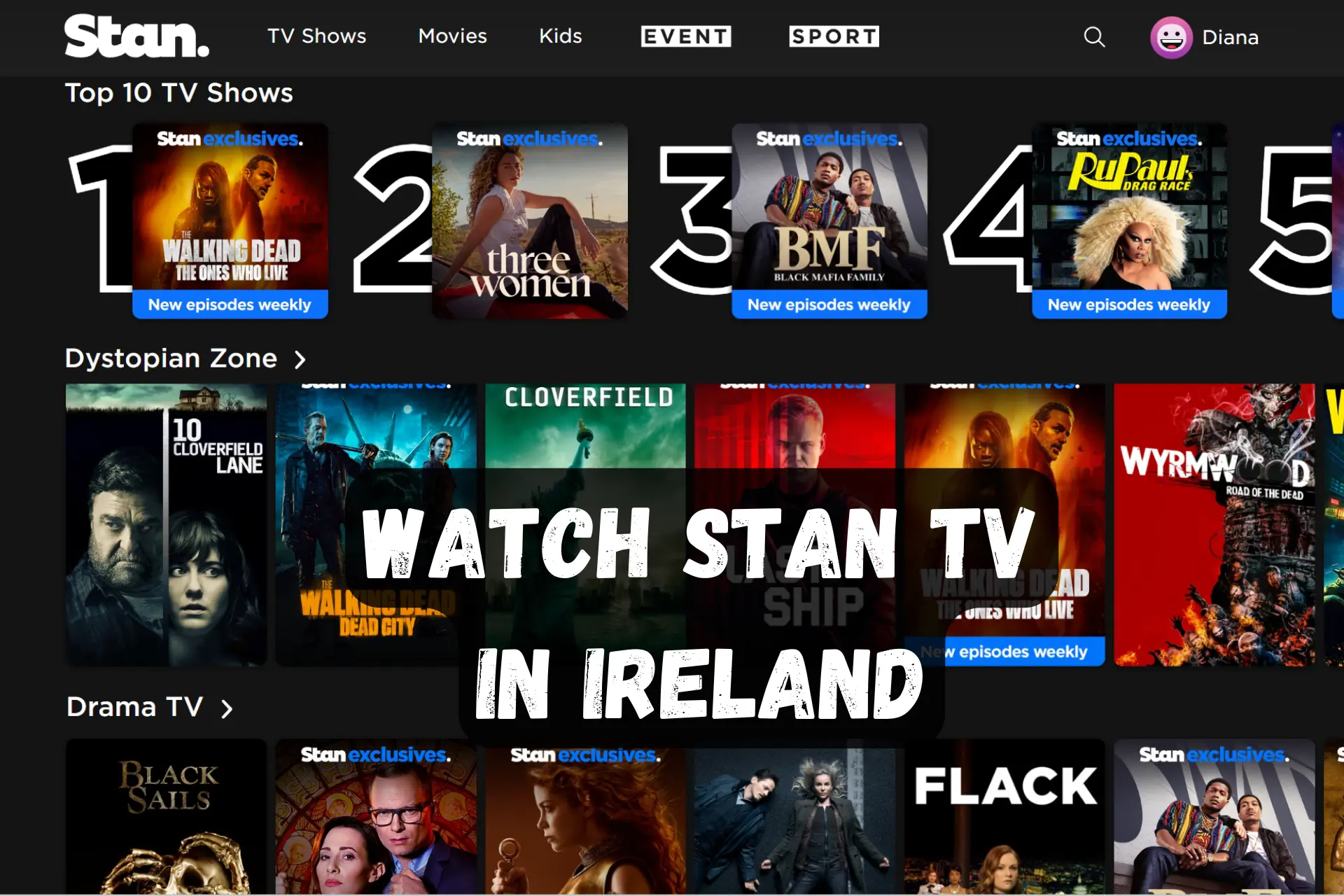 how to watch stan tv in ireland
