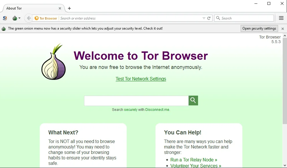 Tor Browser onlion websites