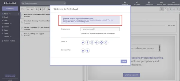 welcome to protonmail