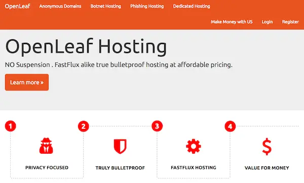 openleaf deep web hosting