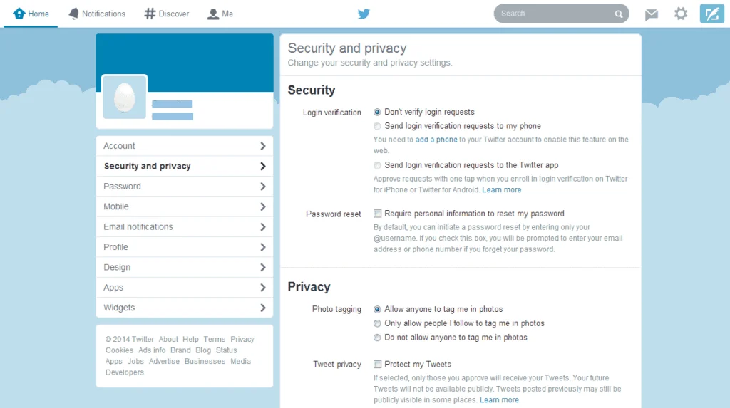 Twitter security