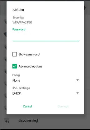 android wifi network advanced options