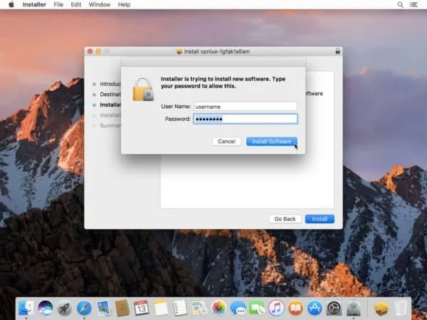 enter your mac password