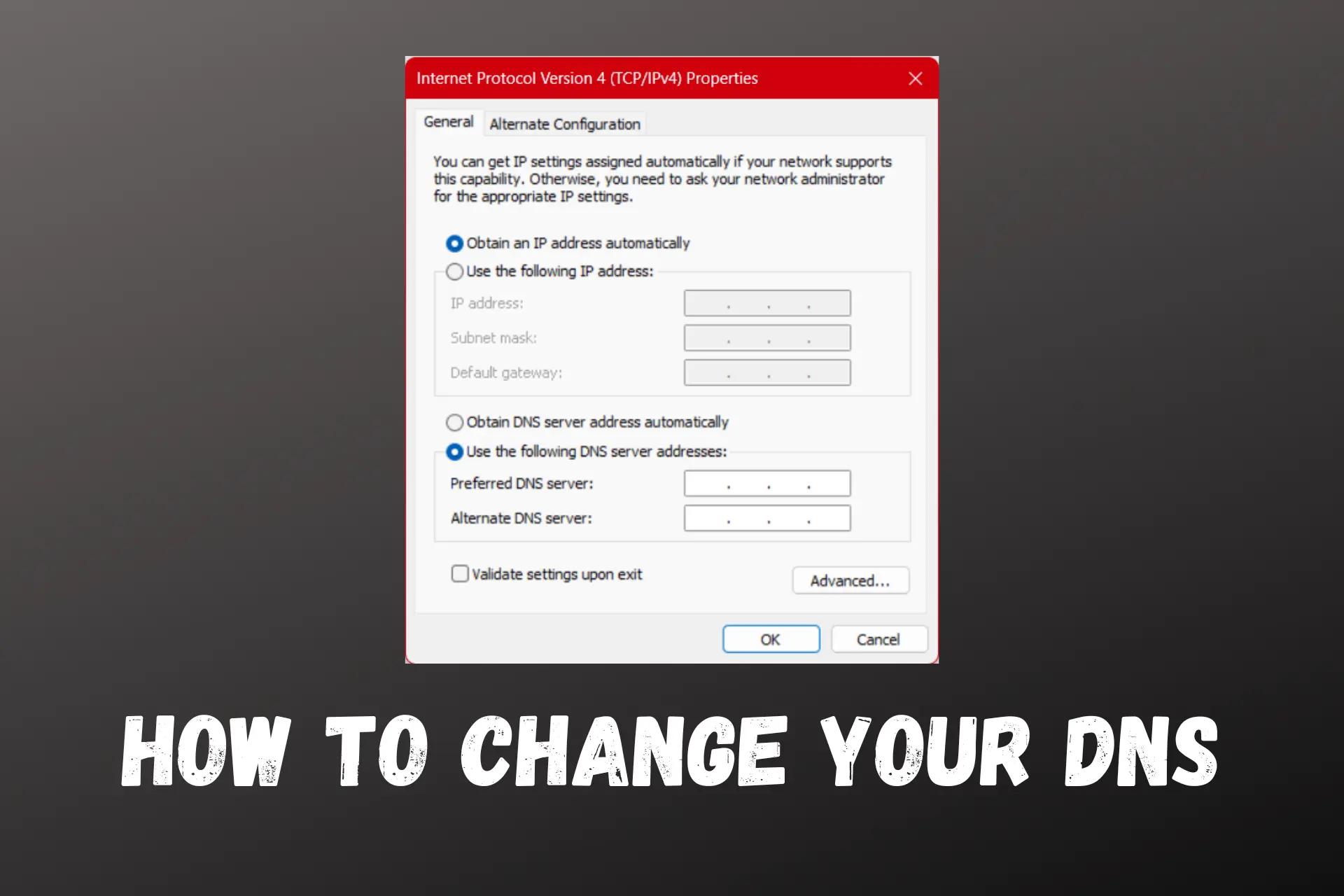 how to change your dns