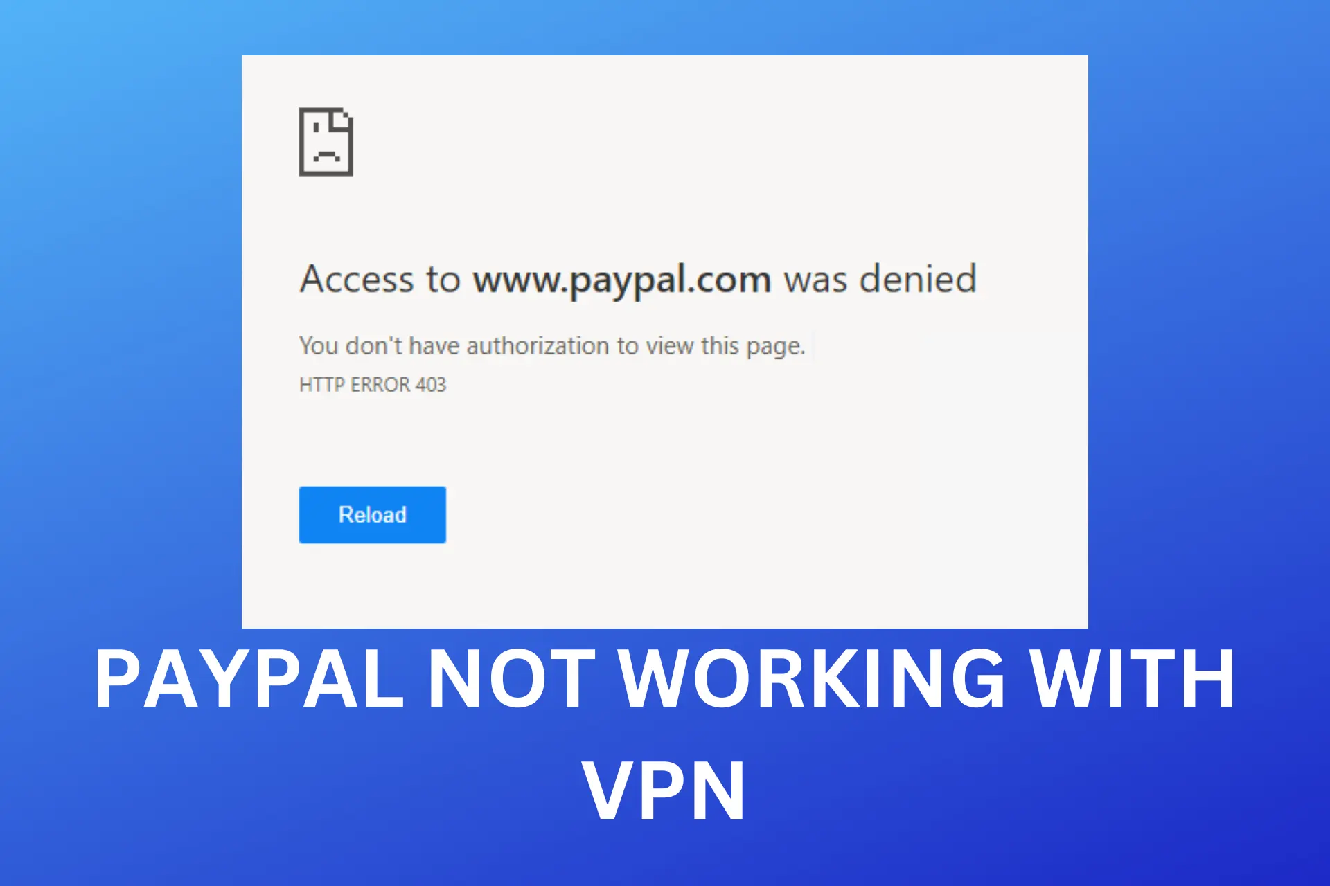 paypal not working with vpn