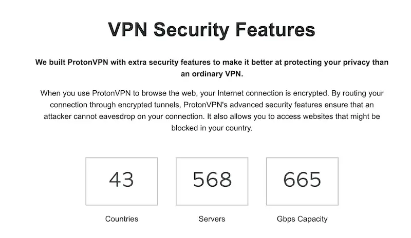 protonvpn security features