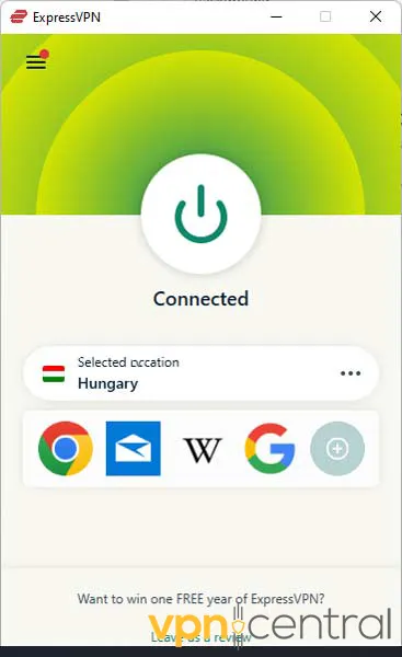 Connecting to Hungary