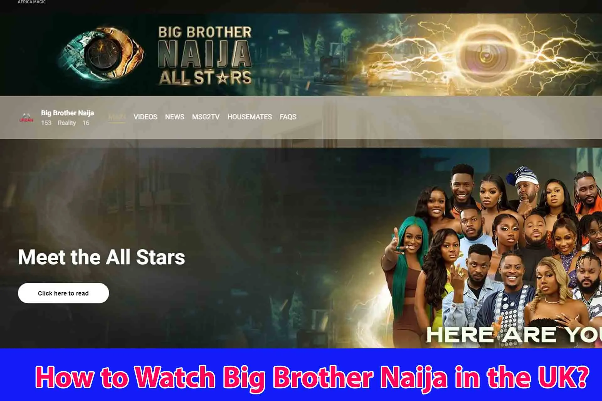 How to watch Big Brother Naija in UK
