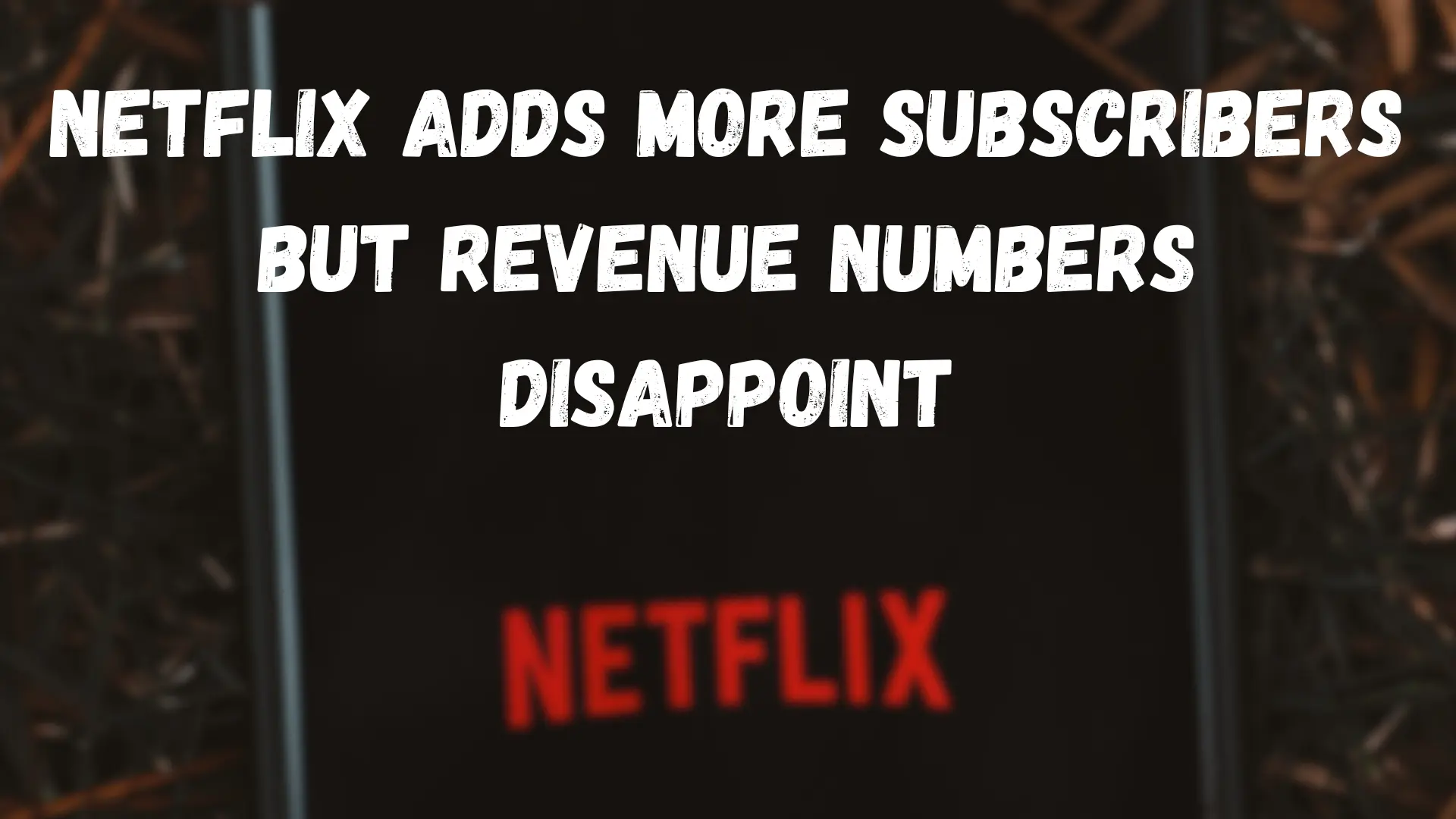 Netflix Adds More Subscribers but Revenue Numbers Disappoint
