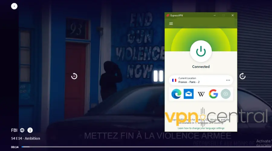 french tv working with expressvpn