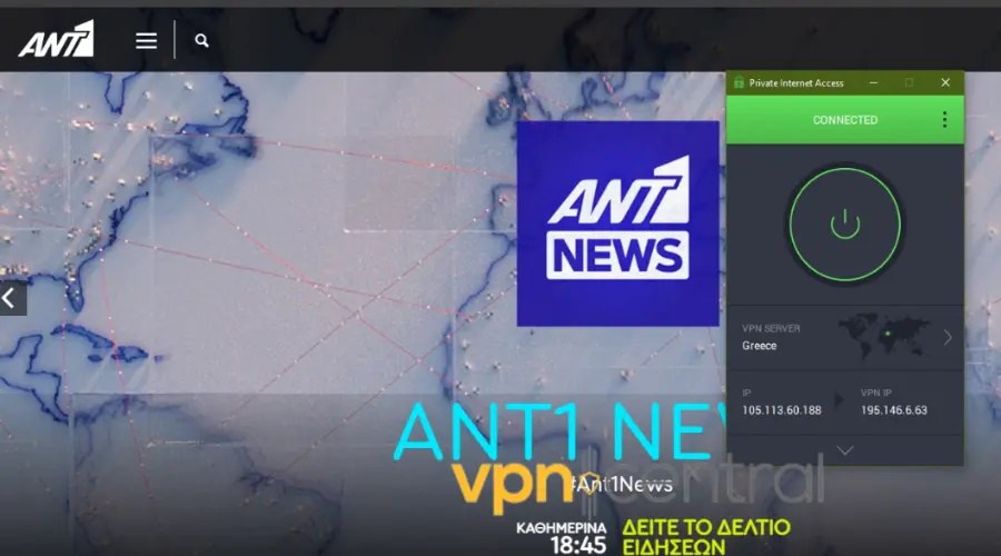greek tv working with pia connected