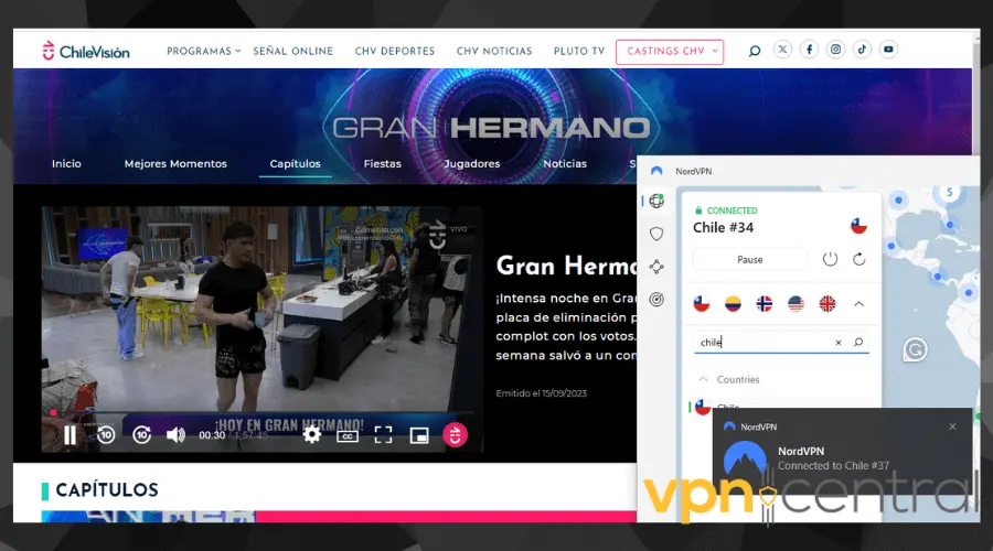 Chilean TV working with NordVPN
