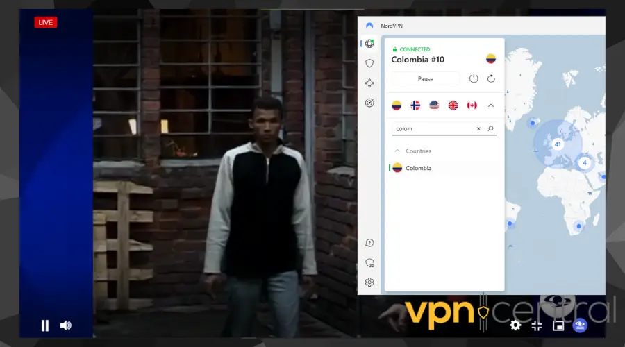 NordVPN working with Colombian TV
