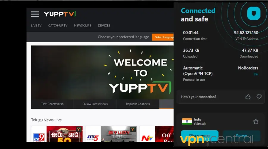 watch indian tv with surfshark