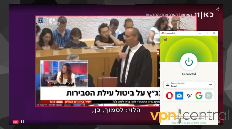 ExpressVPN working with Israeli TV